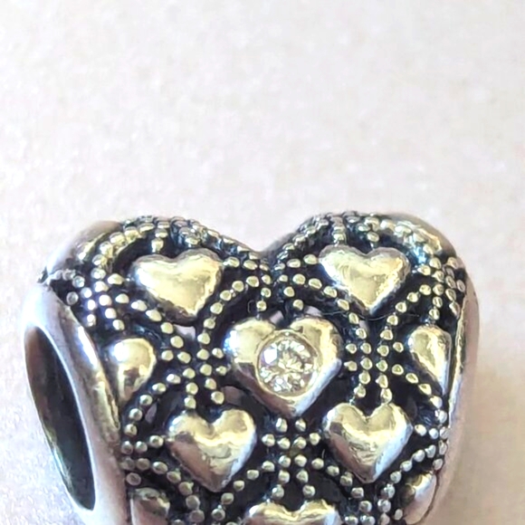 Pandora 2016 Retired Club Charm Sterling Silver with Genuine Diamond - Picture 4 of 13